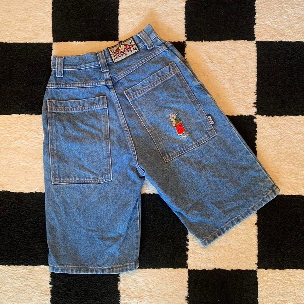 Vintage 90s MENACE Wide Leg Baggy Denim Jorts